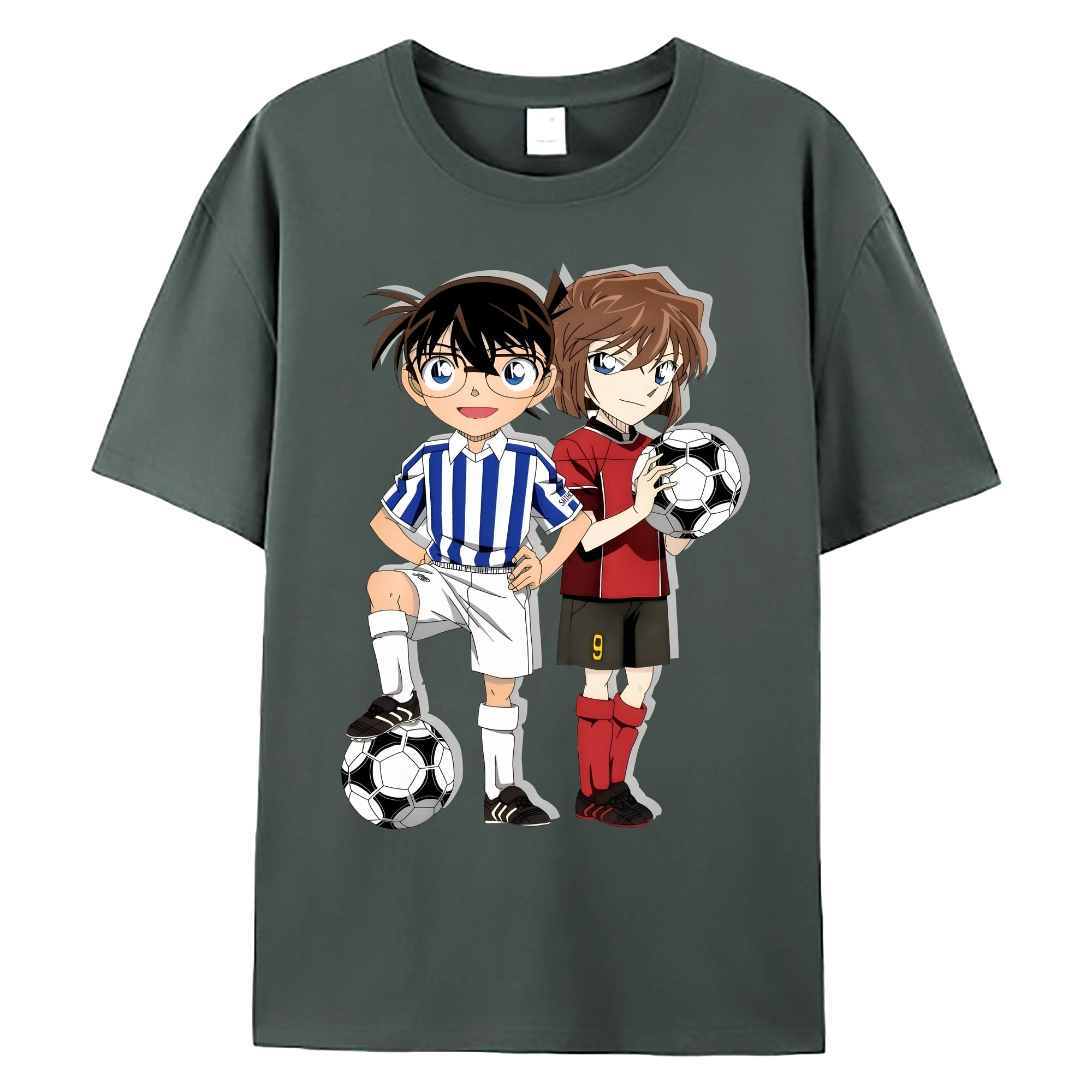 （画像用） 名探偵コナン 灰原 哀 はいばら あい Detective Conan Anita Hailey、Vi Graythorn Haibara Ai 綿100％ メンズ半袖Tシャツ｜肌触りやわらか＆通気性